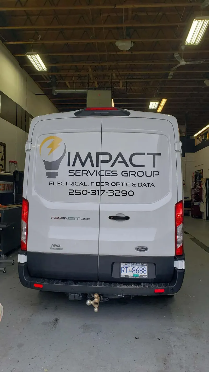 Impact MEP Services Group Ltd service vehicle in Kelowna